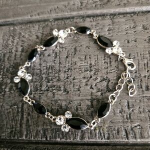 Black and crystal Mickey bracelet